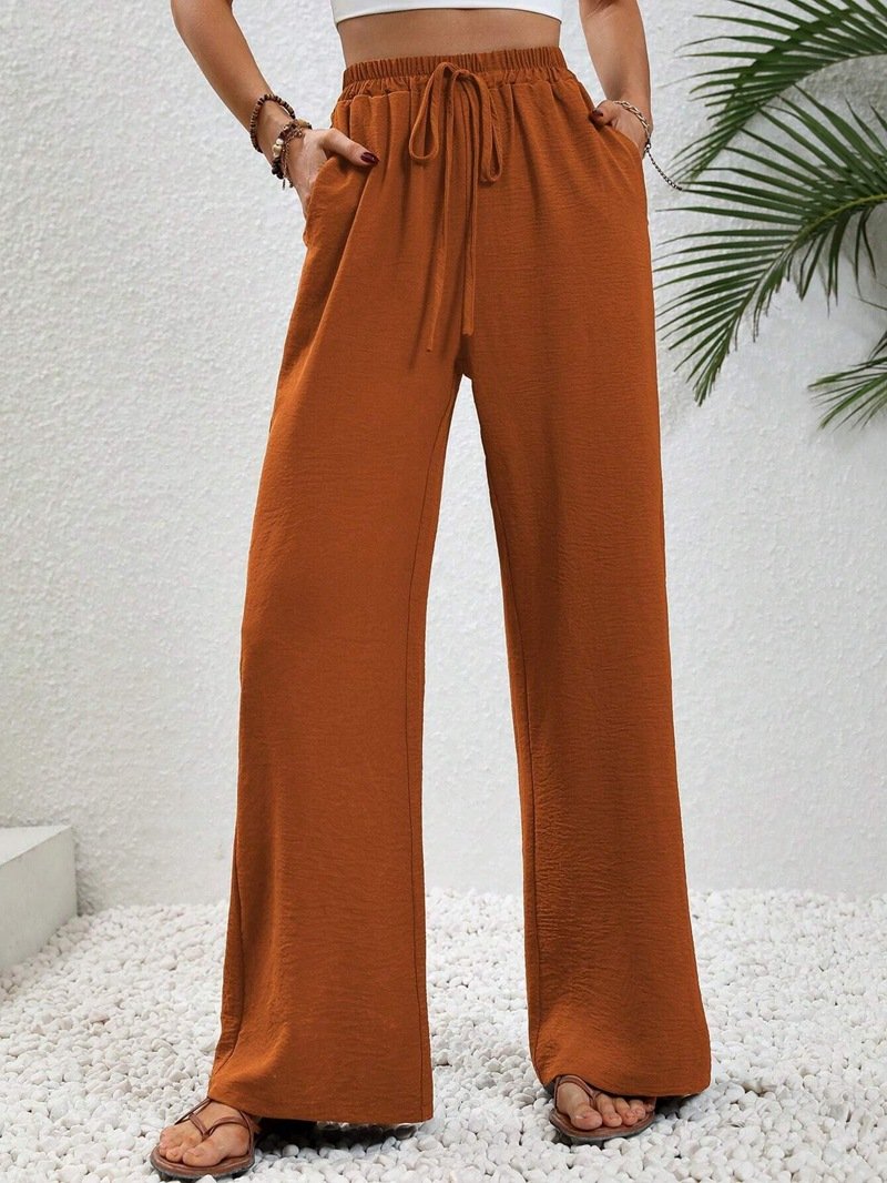 Plain Casual Loose Pants