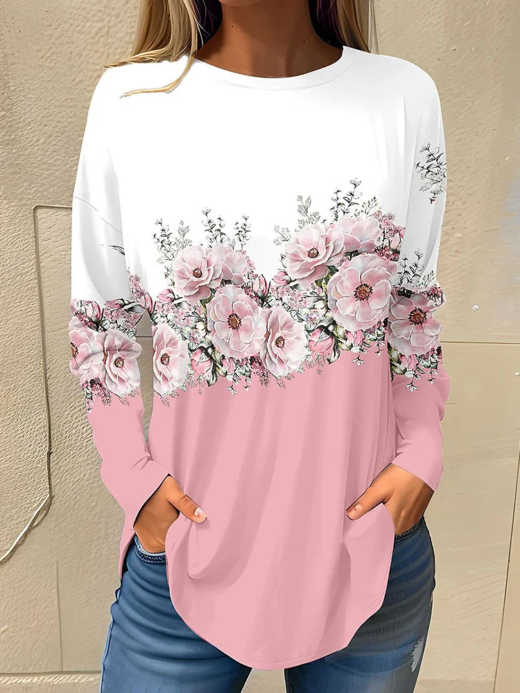 Casual Loose Floral Lace T-Shirt