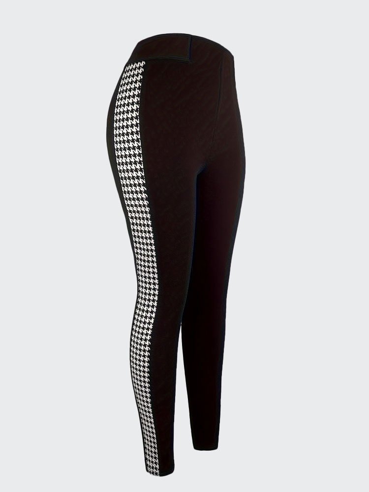 Tight Casual Houndstooth Leggings