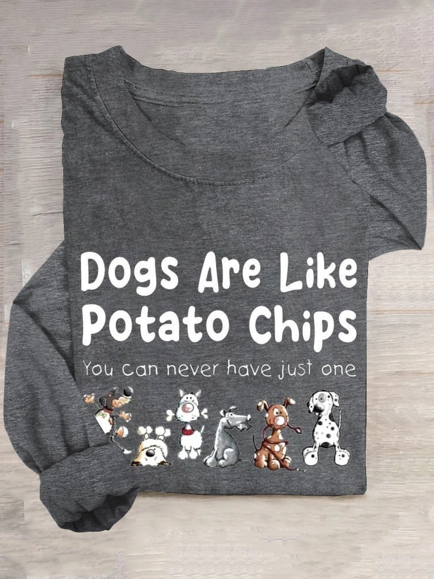 Women Text Letters Crew Neck Cotton-Blend Long Sleeve Casual Daily Spring/Fall T-shirt