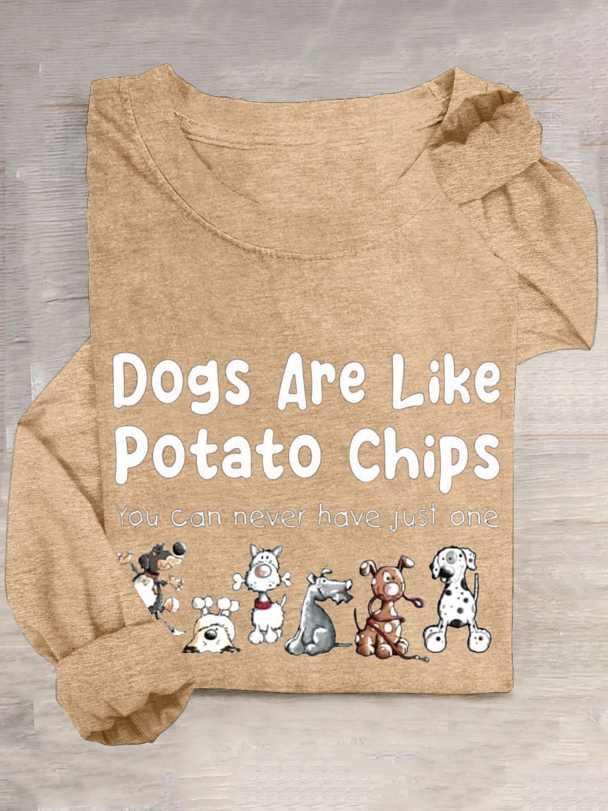 Women Text Letters Crew Neck Cotton-Blend Long Sleeve Casual Daily Spring/Fall T-shirt