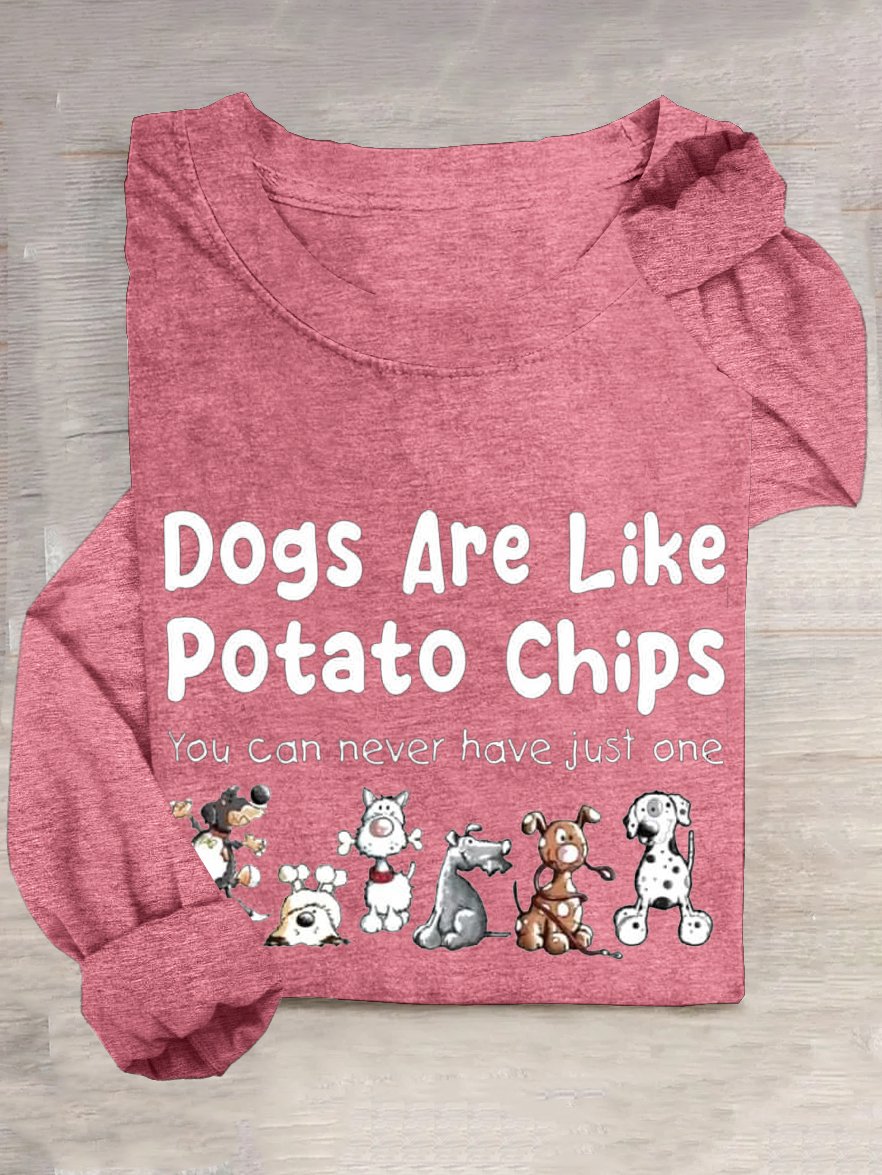 Women Text Letters Crew Neck Cotton-Blend Long Sleeve Casual Daily Spring/Fall T-shirt