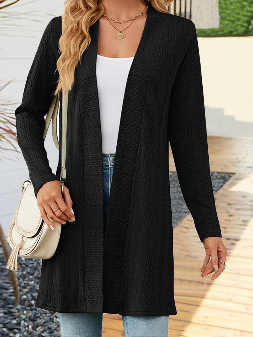 Casual Others Loose Plain Jacket