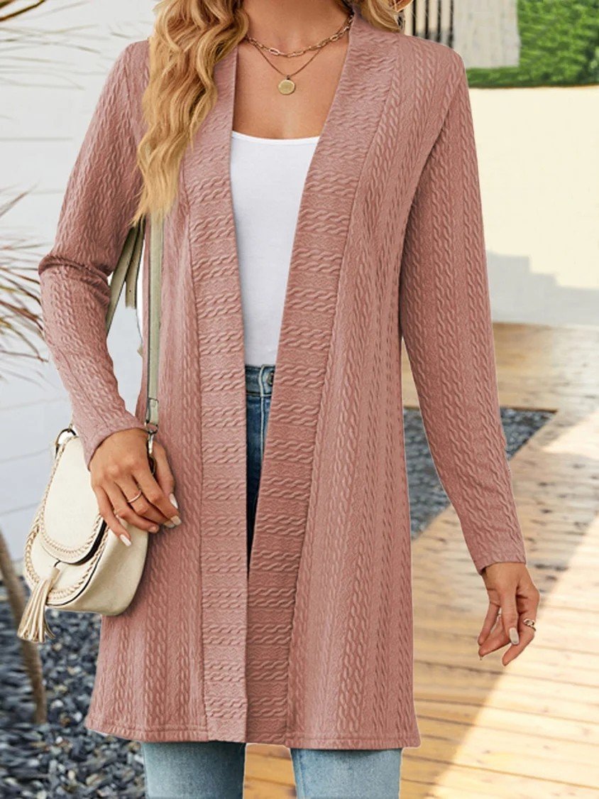 Casual Others Loose Plain Jacket