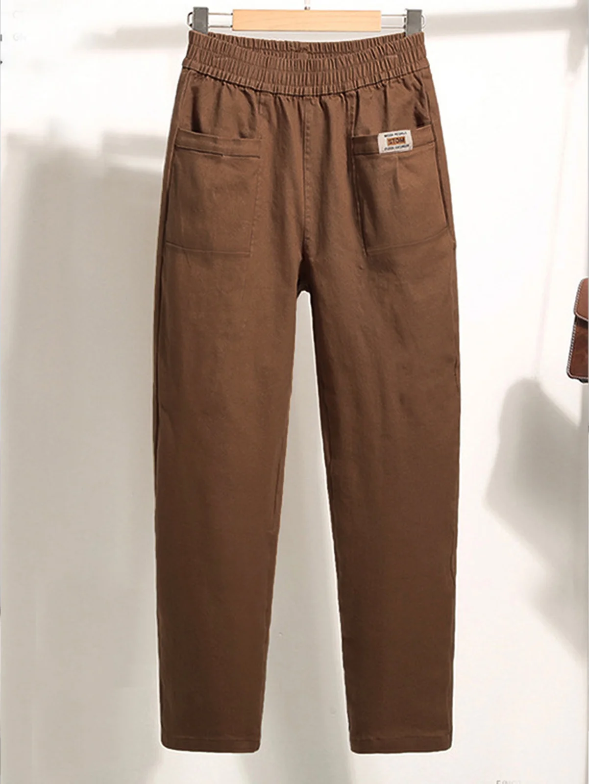 Loose Cotton Casual Pocket Stitching Pants