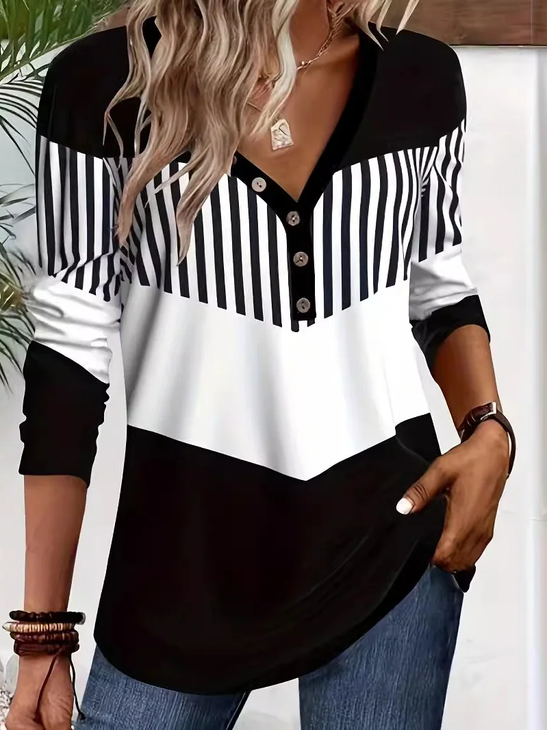 Striped Casual Blouse