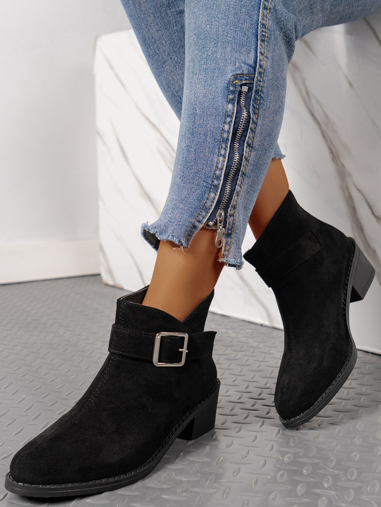 Plain Autumn Faux Suede Chelsea Boots