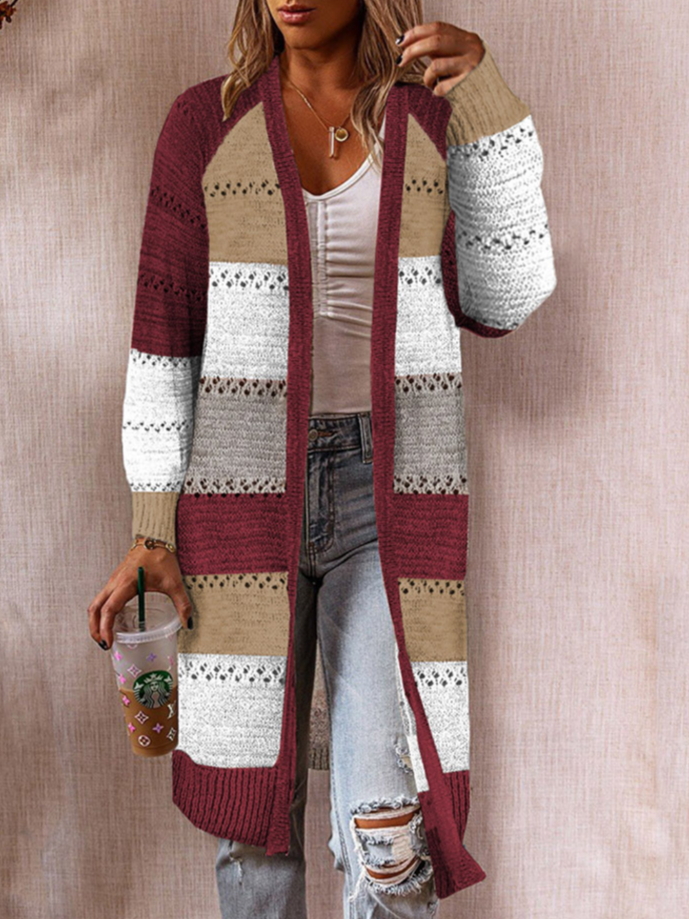 Striped Casual Cardigan