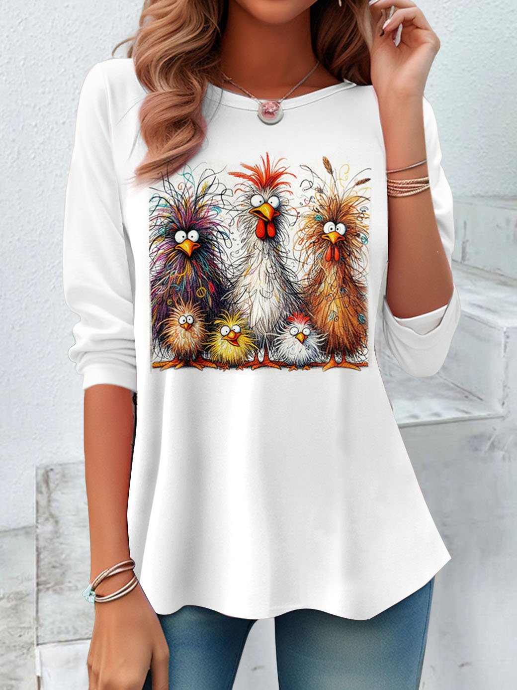 Fun Animal Print Casual T-Shirt