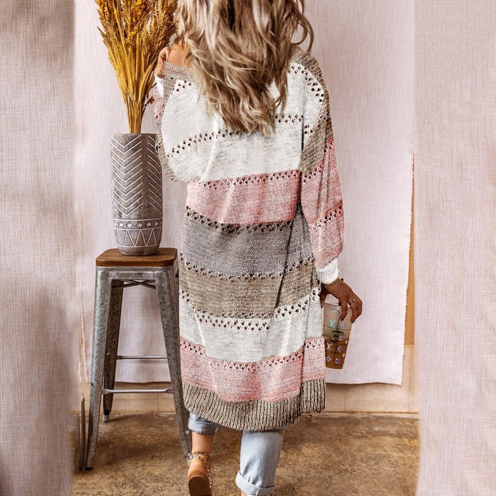 Striped Casual Cardigan