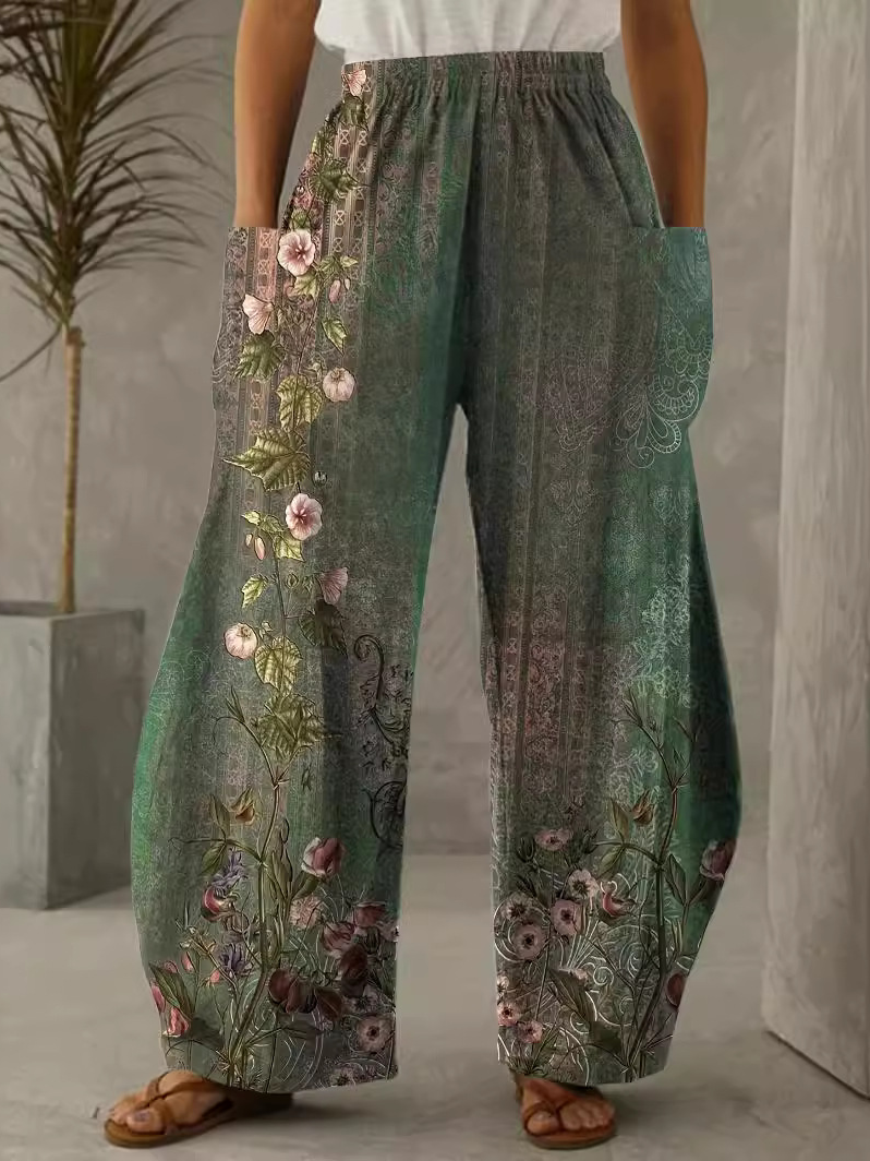 Ethnic Casual Loose Pants