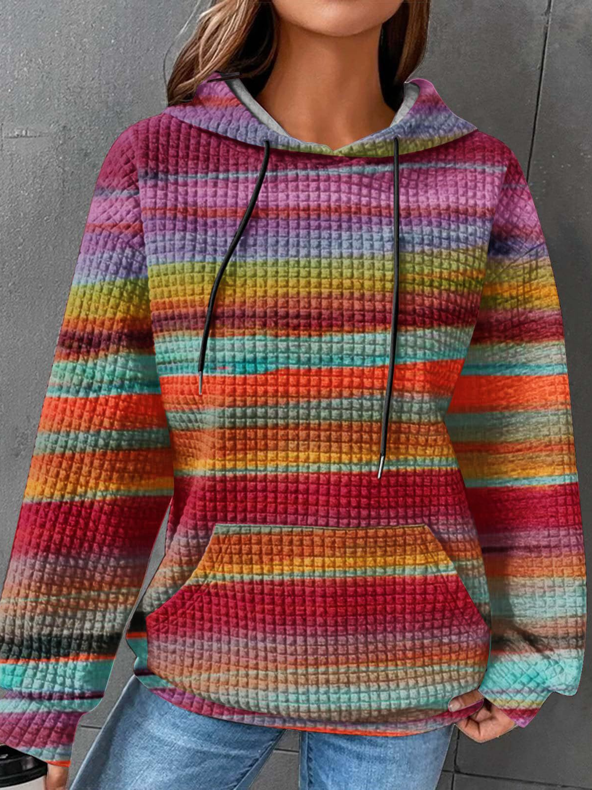 Abstract Loose Casual Sweatshirt