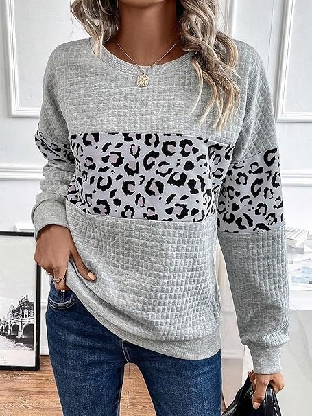 Leopard Loose Casual Sweatshirt