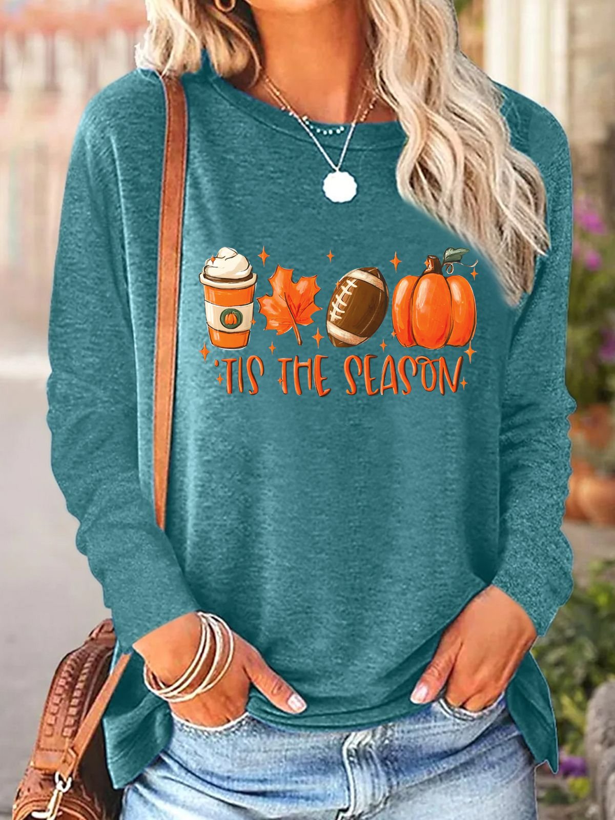 Halloween Jersey Casual Blouse