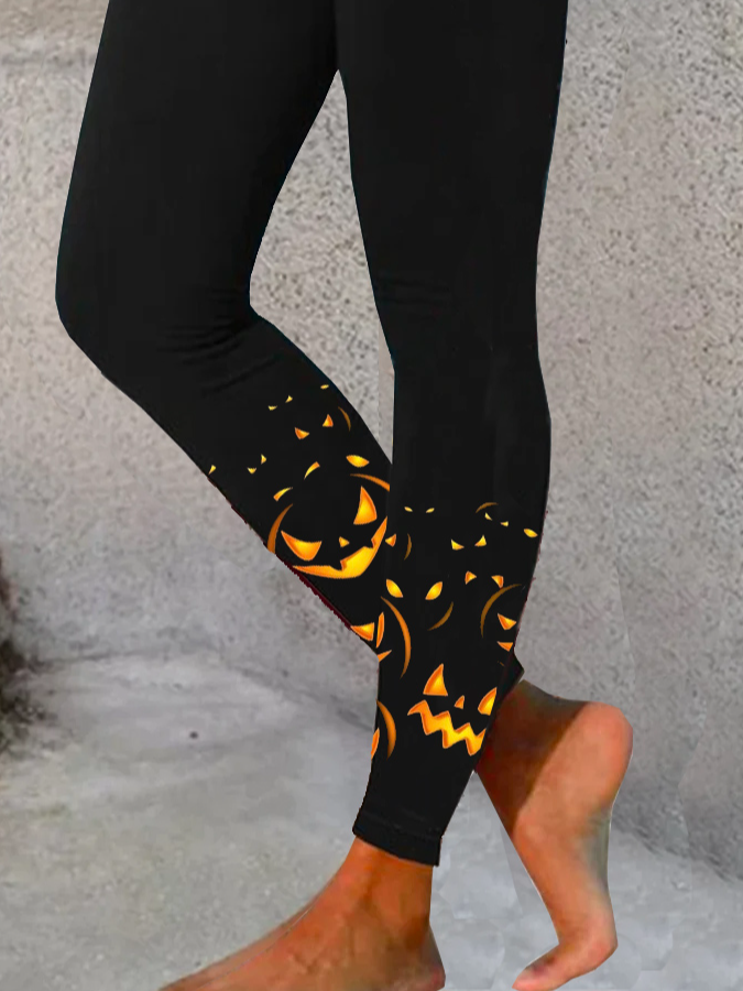 Jersey Halloween Casual Leggings