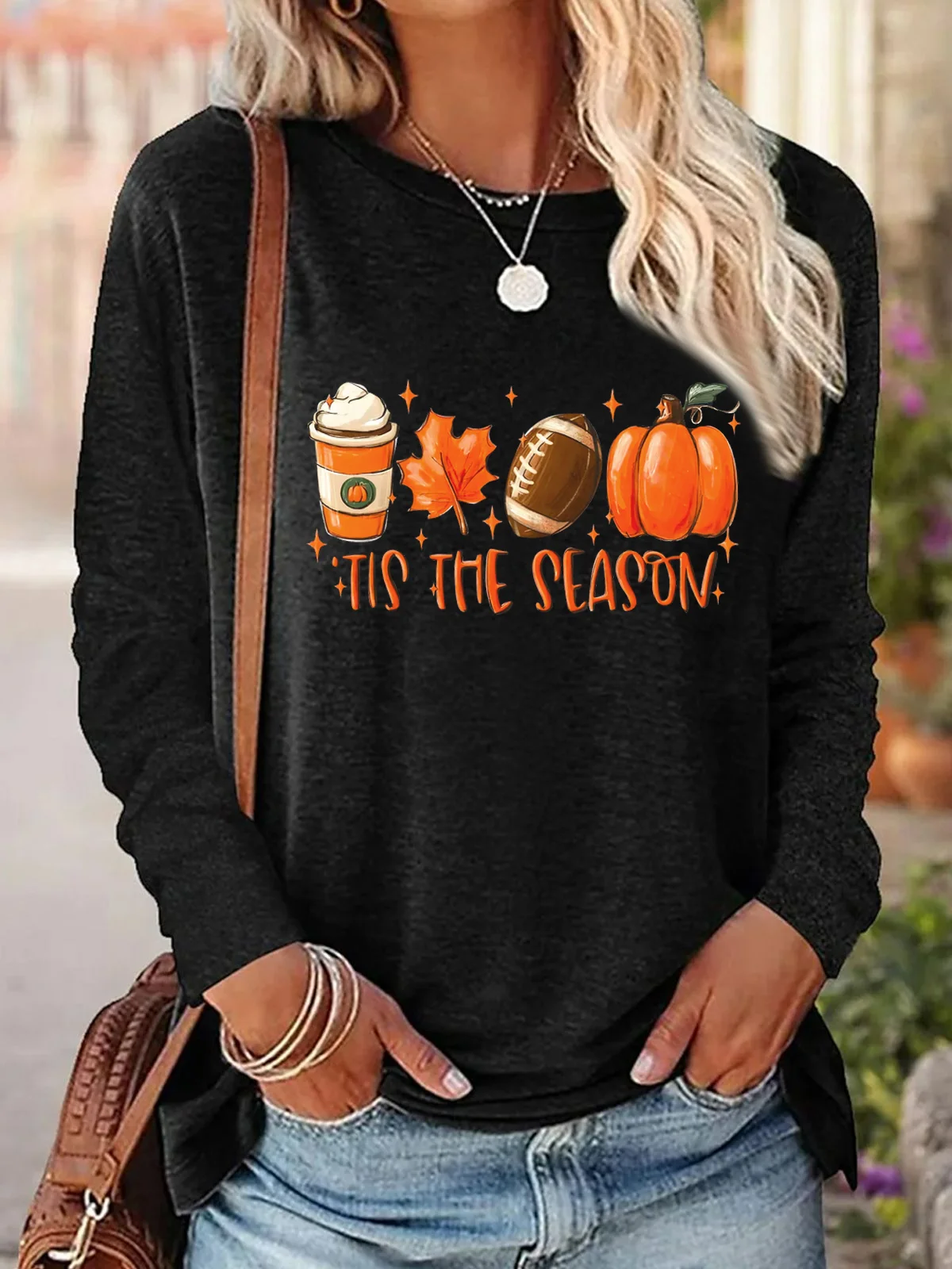 Halloween Jersey Casual Blouse