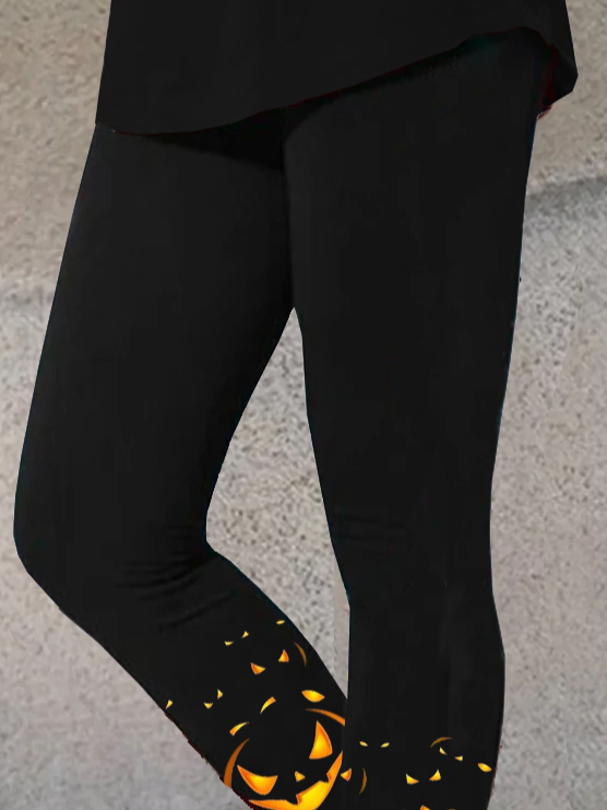 Jersey Halloween Casual Leggings