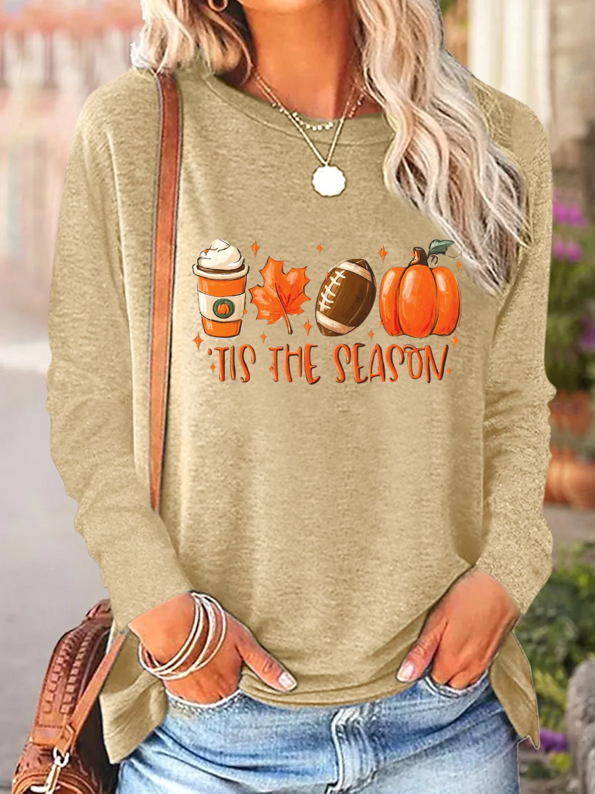 Halloween Jersey Casual Blouse