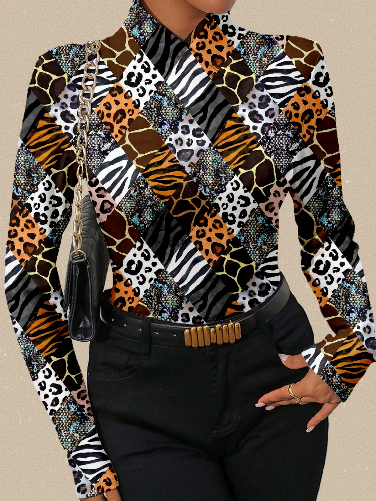 Women Printed Long Sleeve Top