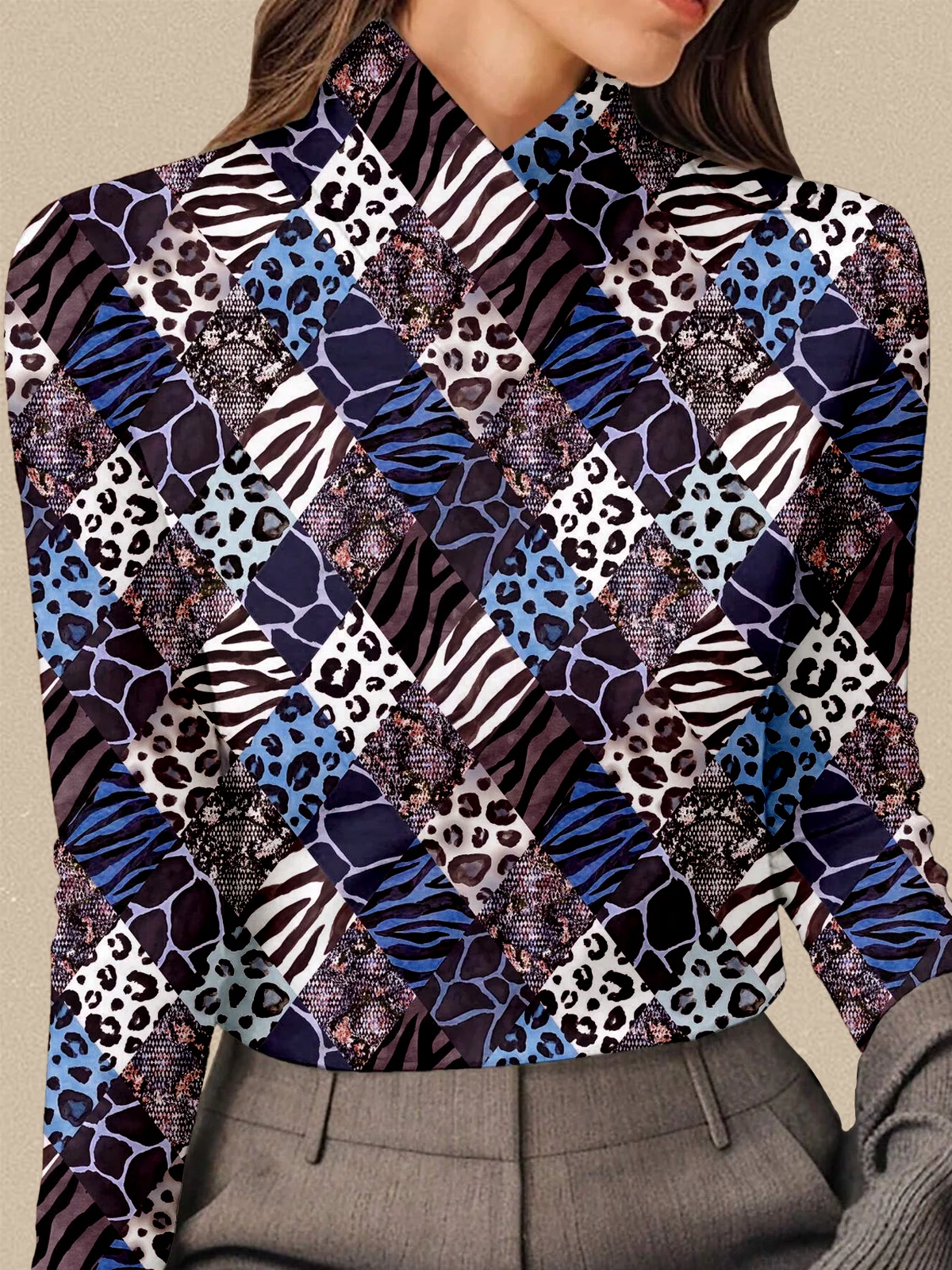 Women Printed Long Sleeve Top