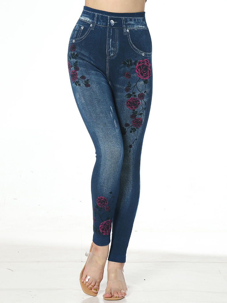 Tight Casual Floral High Elasticity Leggings