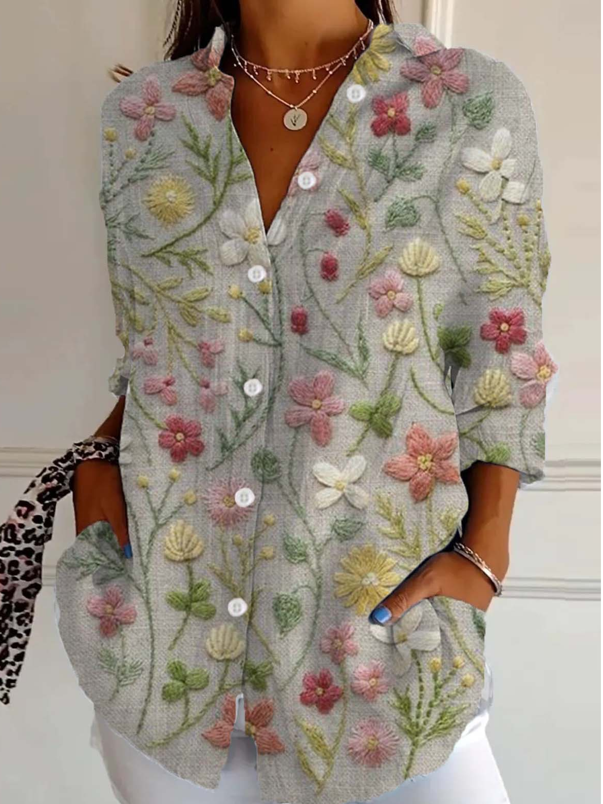 Casual Floral Early Autumn Shirt