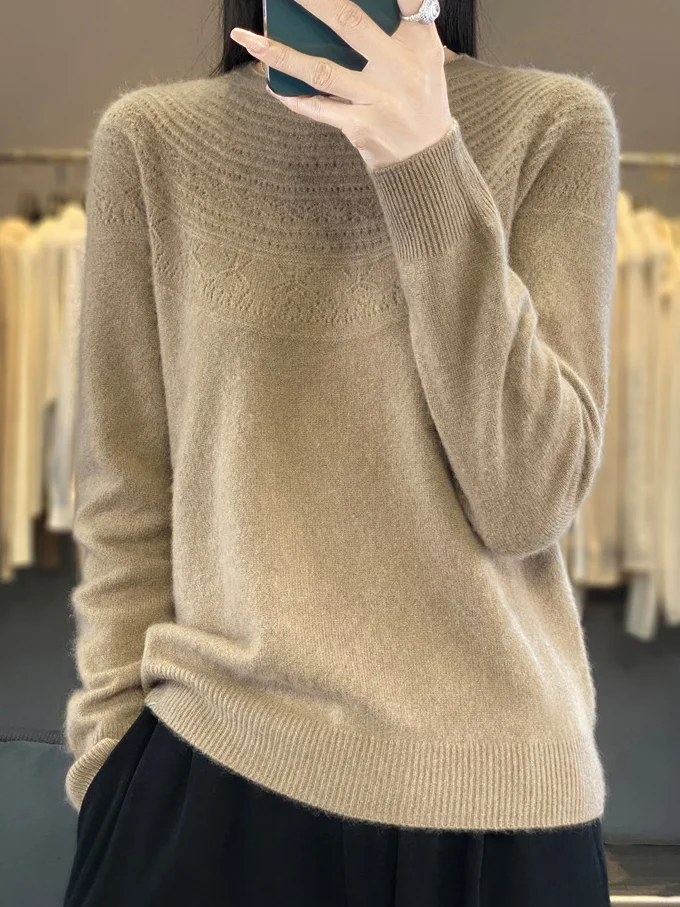 Crew Neck Wool/Knitting Casual Sweater