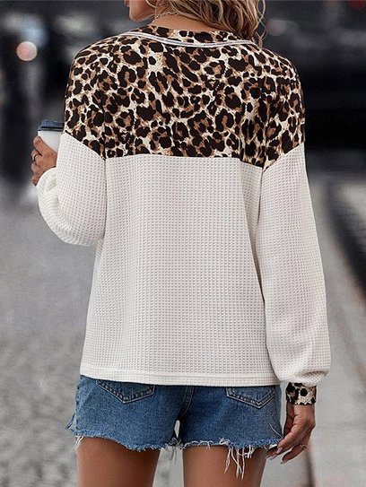 Casual Leopard Sweatshirt