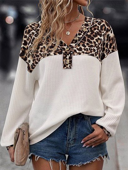 Casual Leopard Sweatshirt