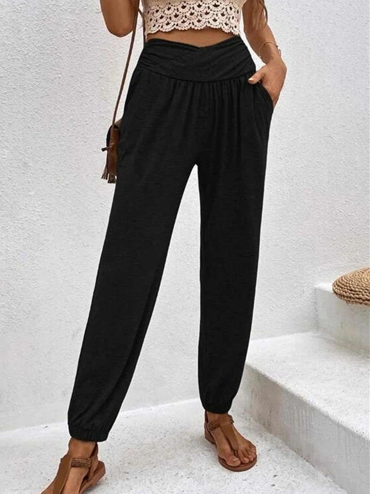 Casual Plain Loose Pants