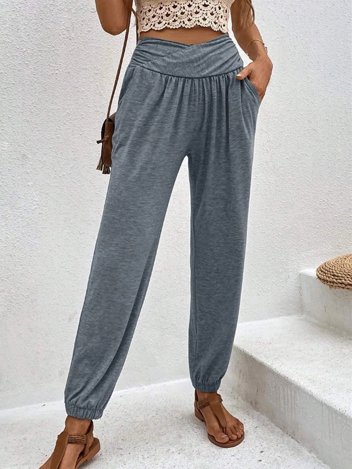 Casual Plain Loose Pants