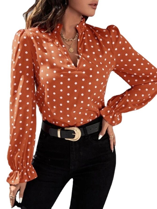 Polka Dots Casual Blouse