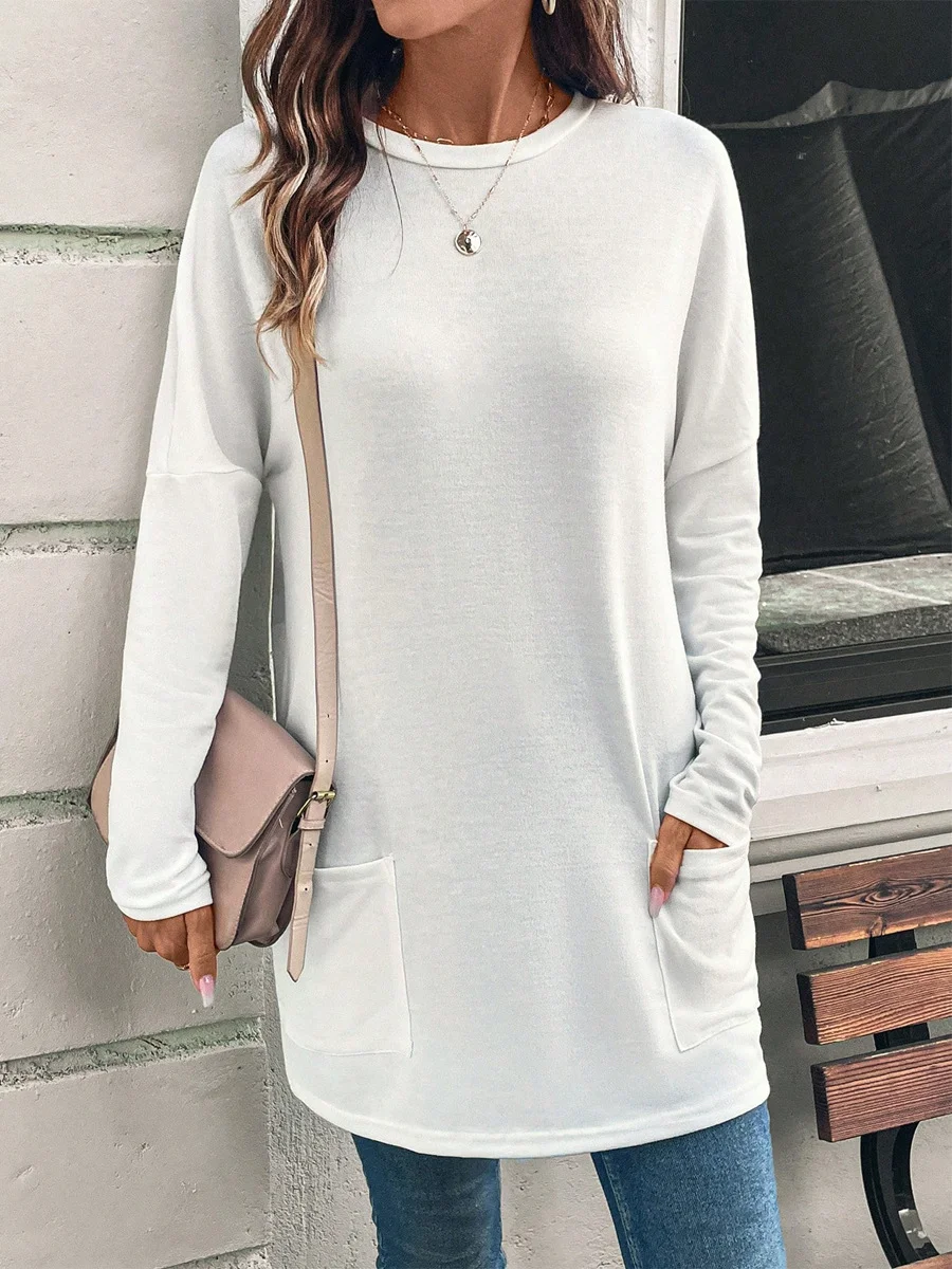 Loose Plain Casual Blouse