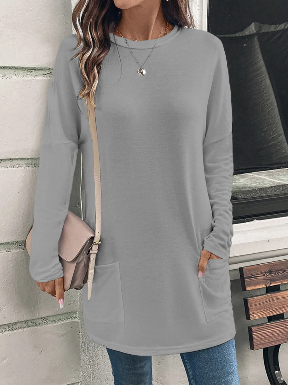 Loose Plain Casual Blouse