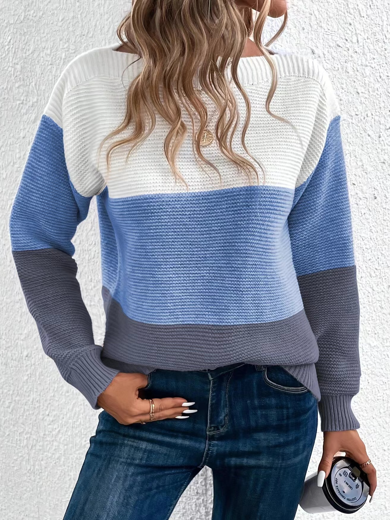 Color Block Loose Casual Sweater