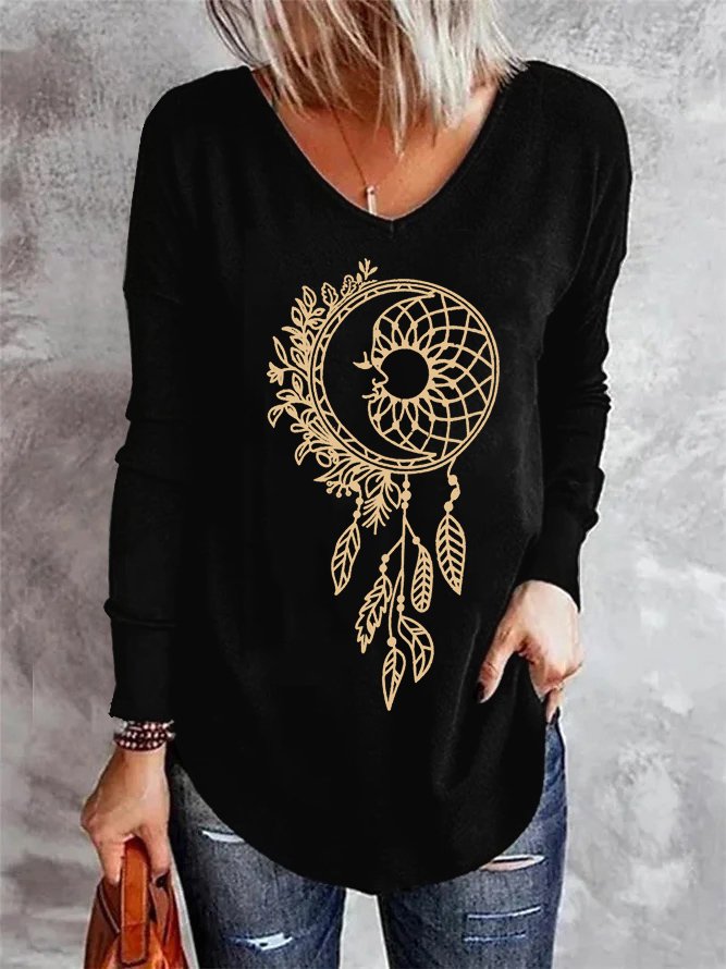 Dreamcatcher Loose Jersey Boho T-Shirt