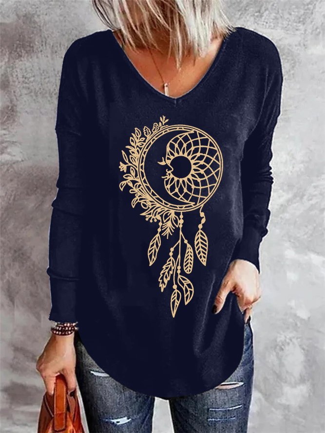 Dreamcatcher Loose Jersey Boho T-Shirt