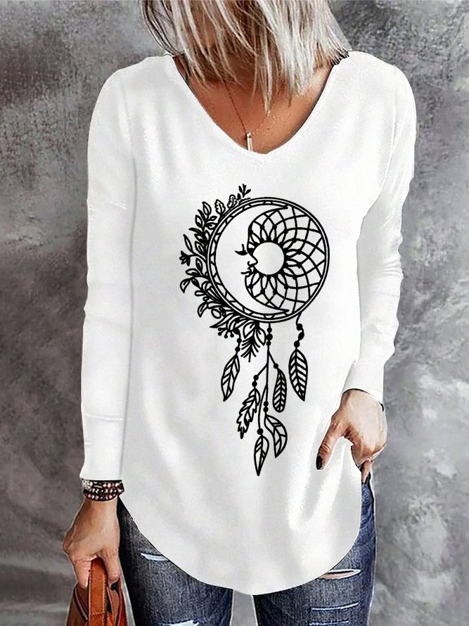 Dreamcatcher Loose Jersey Boho T-Shirt