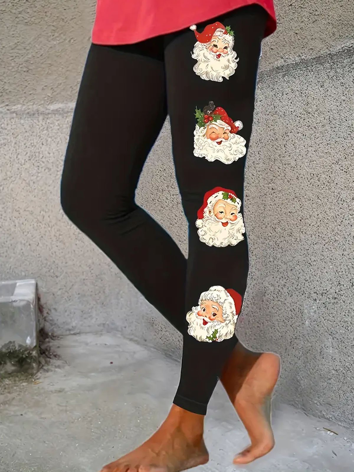 Santa Claus printed leggings