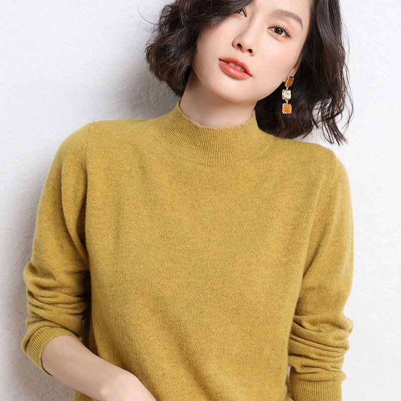 V Neck Yarn/Wool Yarn Casual Loose Sweater