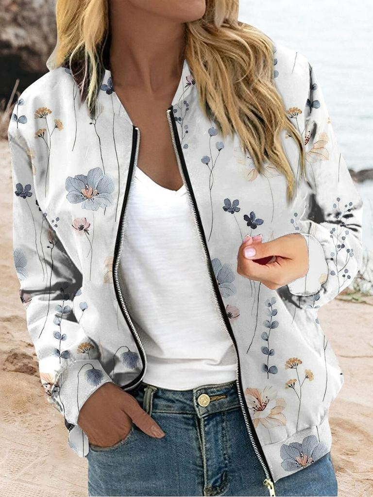 Loose Floral Casual Jacket