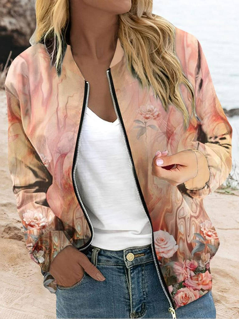 Loose Floral Casual Jacket