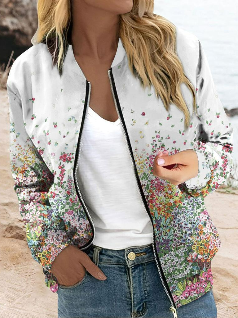 Loose Floral Casual Jacket