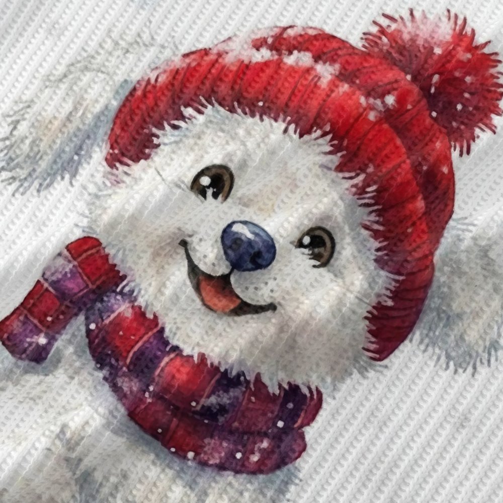 Christmas Santa Claus Crew Neck Dog Casual Knitted Sweater