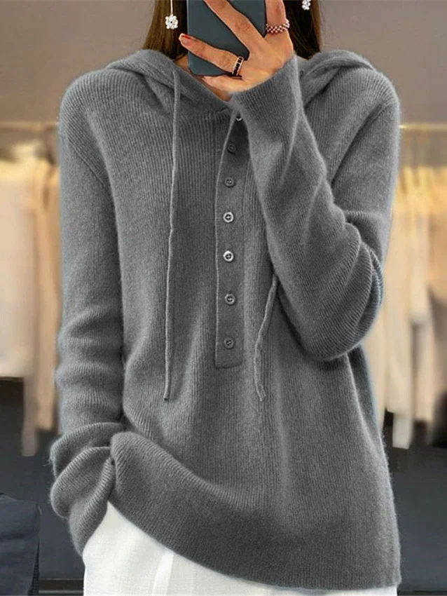 Hoodie Wool/Knitting Loose Casual Sweater