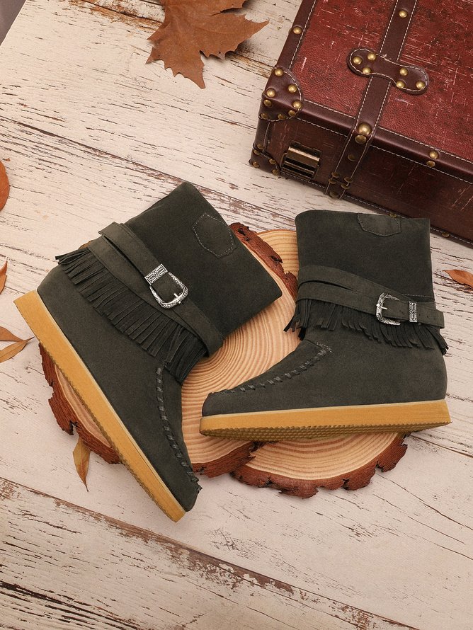 Winter Pu Cotton-Padded Boots