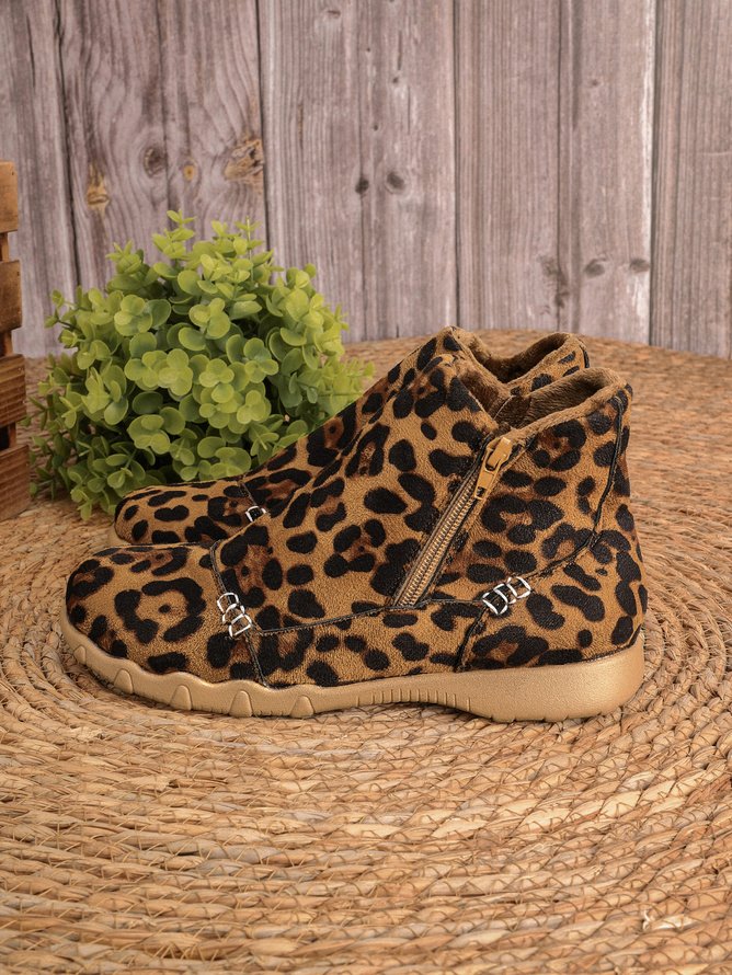 Casual Faux Fur Cotton-Padded Boots