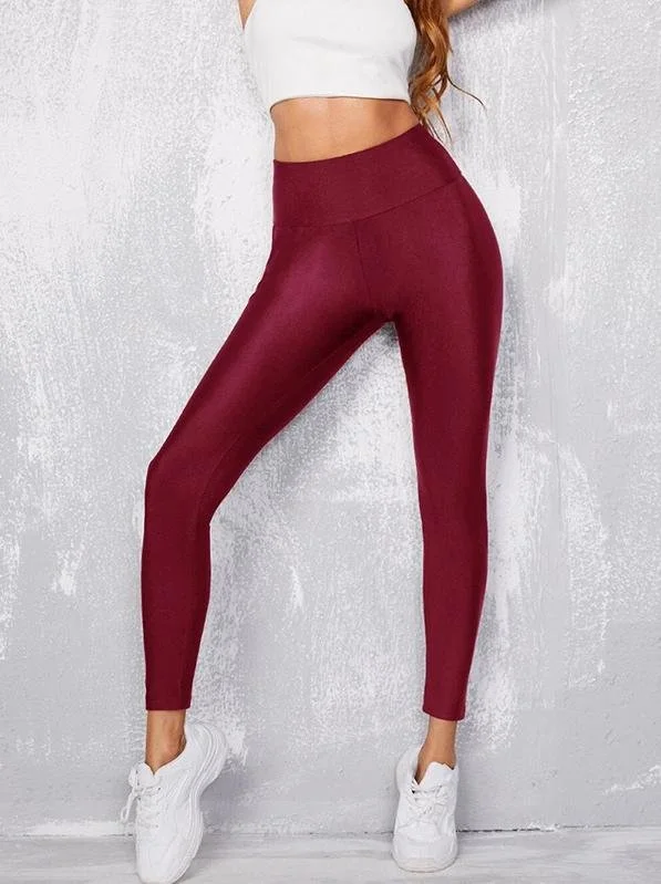 Casual Plain Tight Leggings