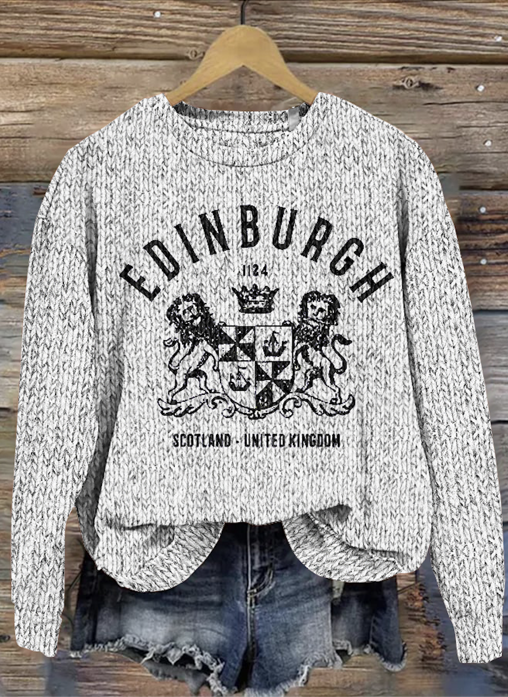 Edinburgh Scottish round neck sweater