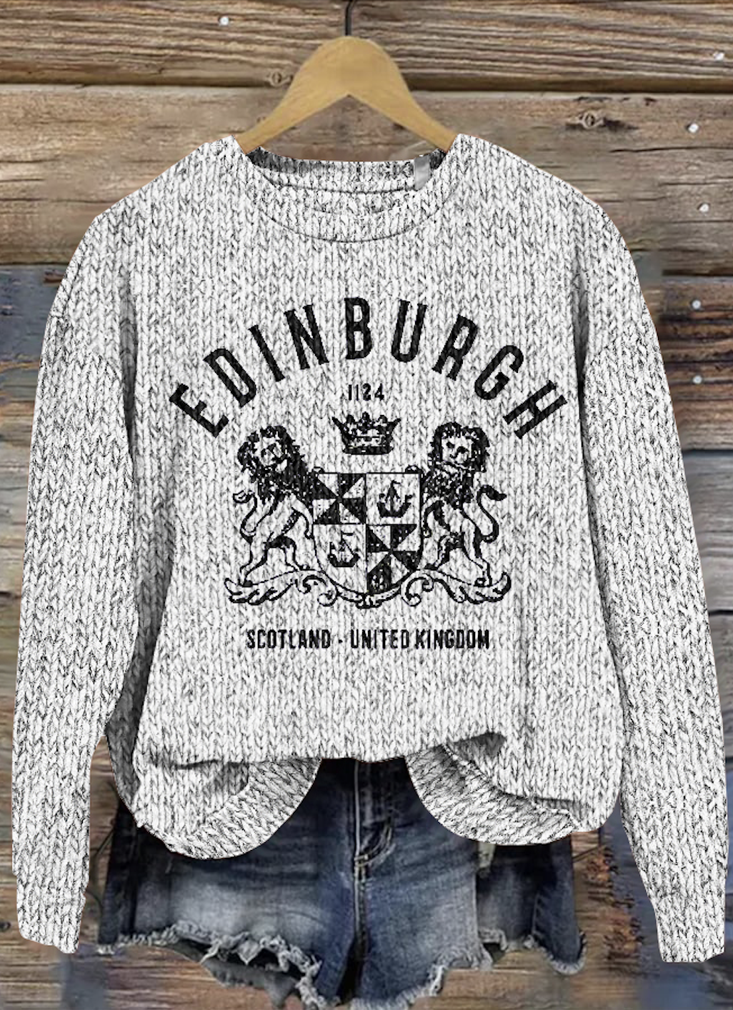 Edinburgh Scottish round neck sweater